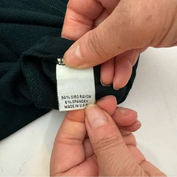 Bryn Walker Dimitri French Terry Knit Draped Neck Dolman Sleeve Oversized Tunic - Picture 7 of 12